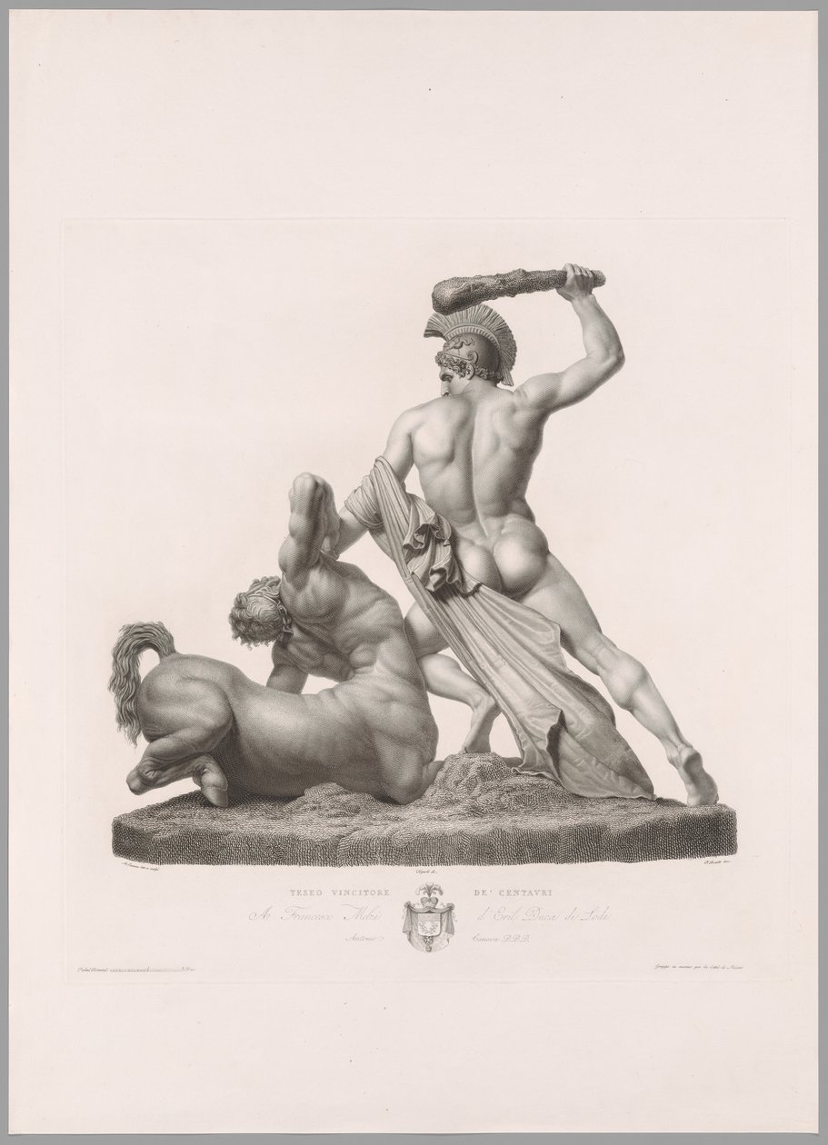 Thésée et Centaure, vue de dos, de l