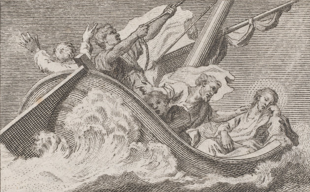 Christ sur un bateau avec des pêcheurs, vers 1760-93 - Antonio Capellan