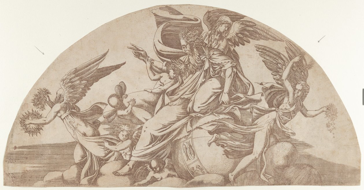 Dieu assis sur le monde, 1540-45 - Antonio Fantuzzi