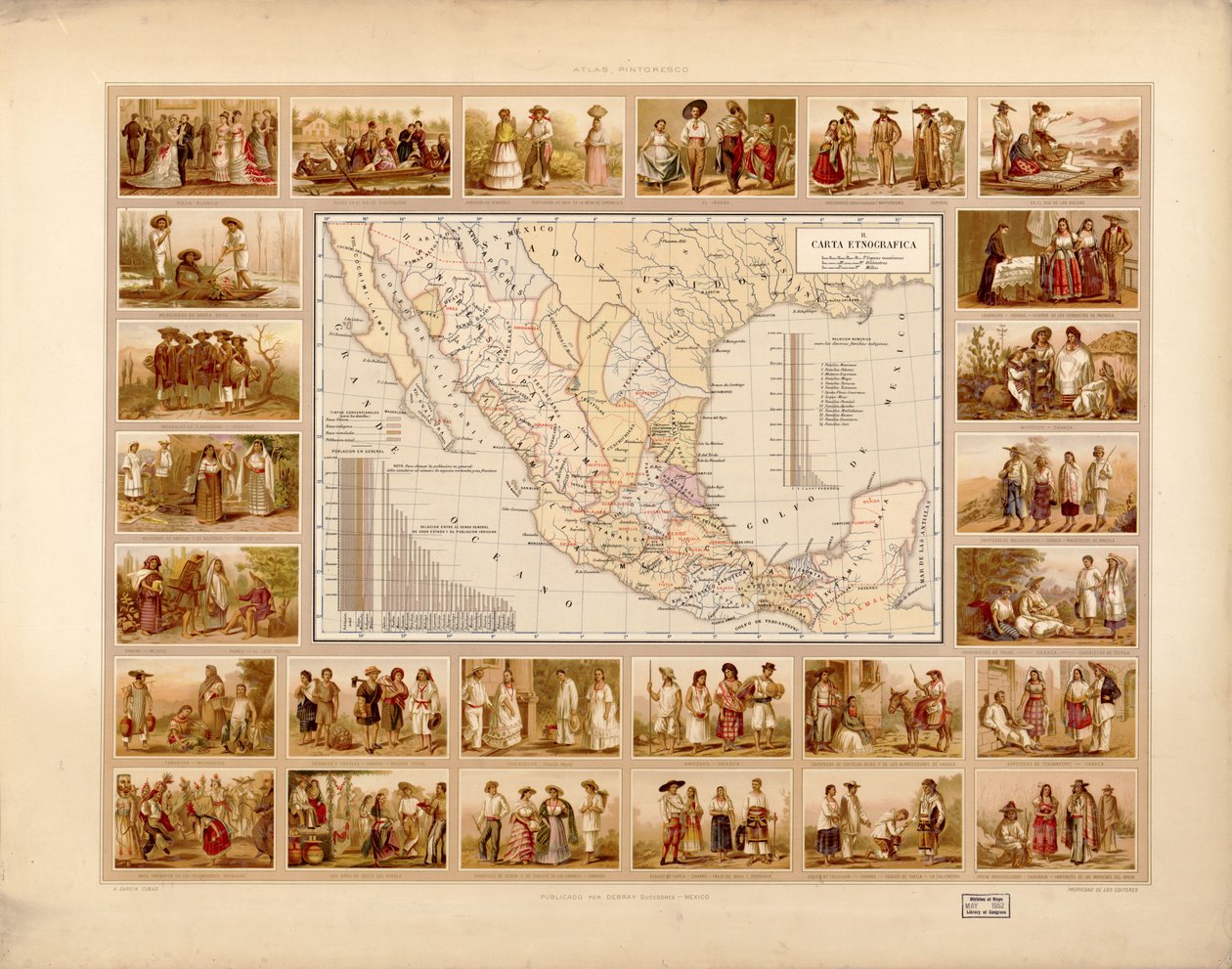 Atlas historique et pictural des États-Unis du Mexique. LOC 2008621671-5 - Antonio García Cubas