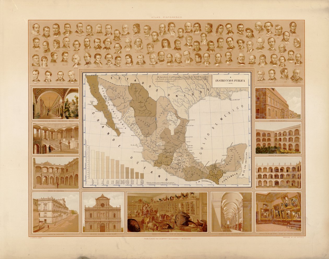 Atlas historique et pictural des États-Unis du Mexique. LOC 2008621671-8 - Antonio García Cubas