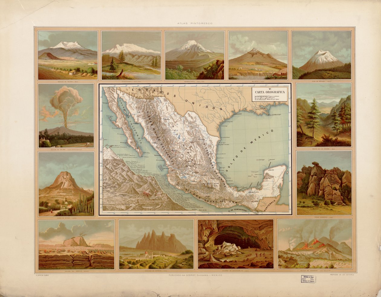 Atlas historique et pictural des États-Unis du Mexique. LOC 2008621671-9 - Antonio García Cubas