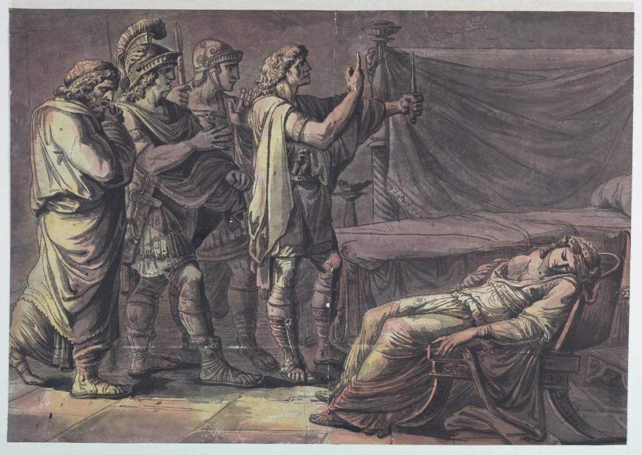 Néron trouvant le corps de sa mère, Agrippine - Antonio Giuseppe Basoli