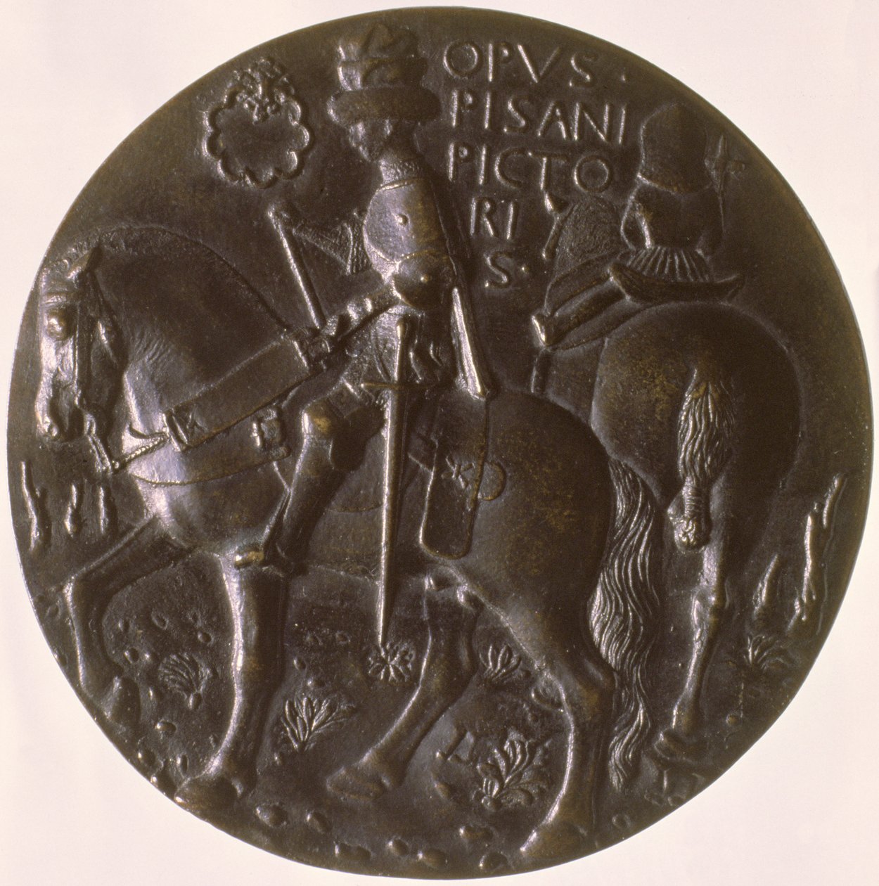 Médaille portrait, revers représentant Gianfrancesco Gonzaga à cheval - Antonio Pisanello