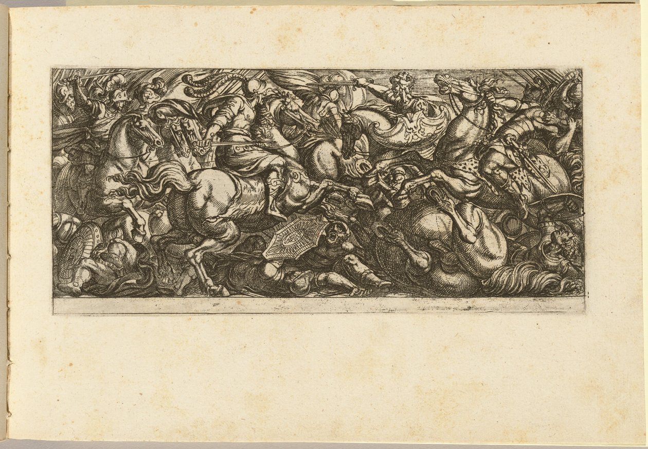 Charge de cavalerie avec soldats et chevaux piétinés - Antonio Tempesta