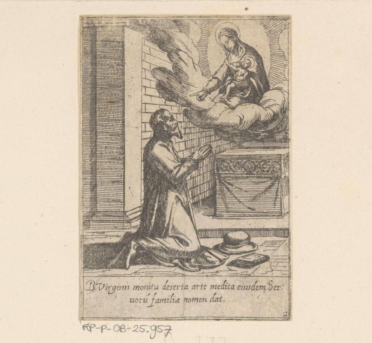 Saint Philippe sous la protection de la Vierge Marie - Antonio Tempesta