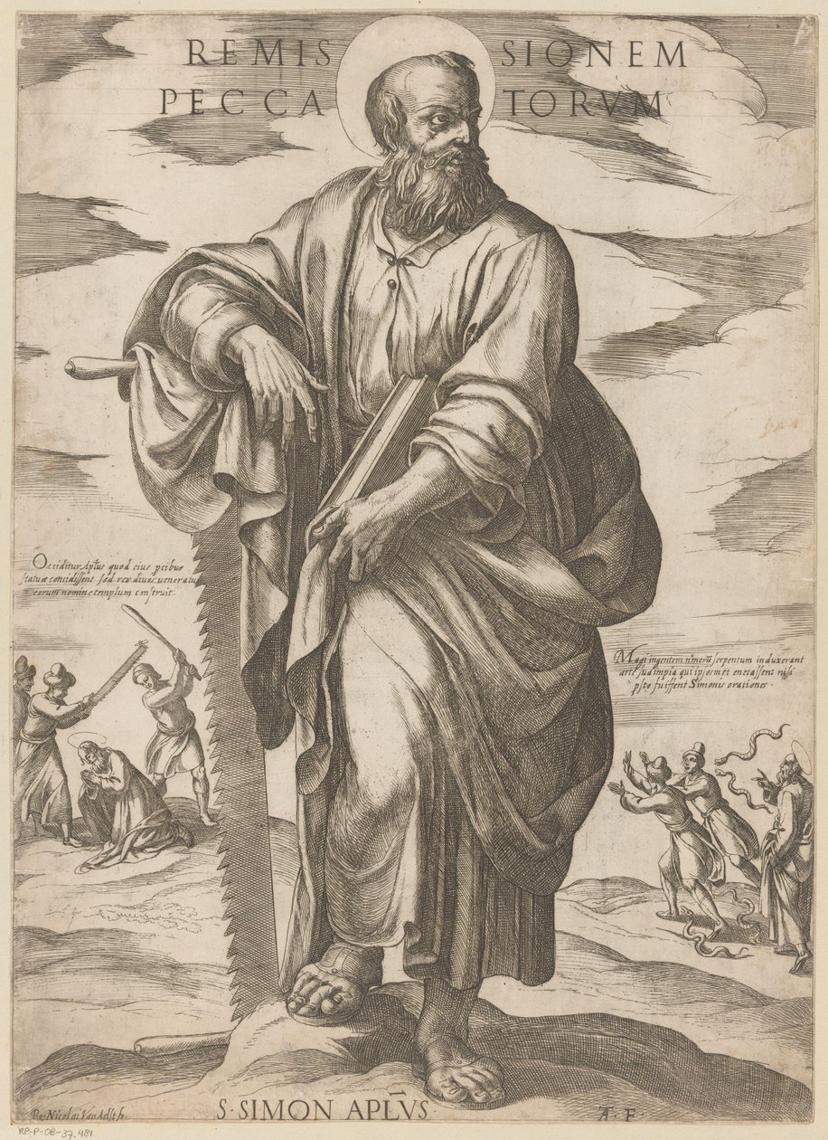 Saint Simon (Christ, Marie et les apôtres) - Antonio Tempesta