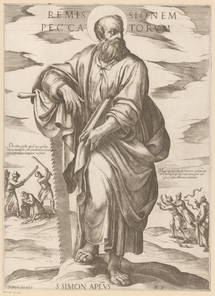 Saint Simon (Christ, Marie et les apôtres) - Antonio Tempesta