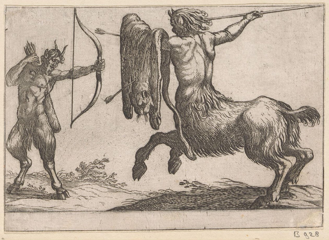 Un centaure attaquant un satyre - Antonio Tempesta