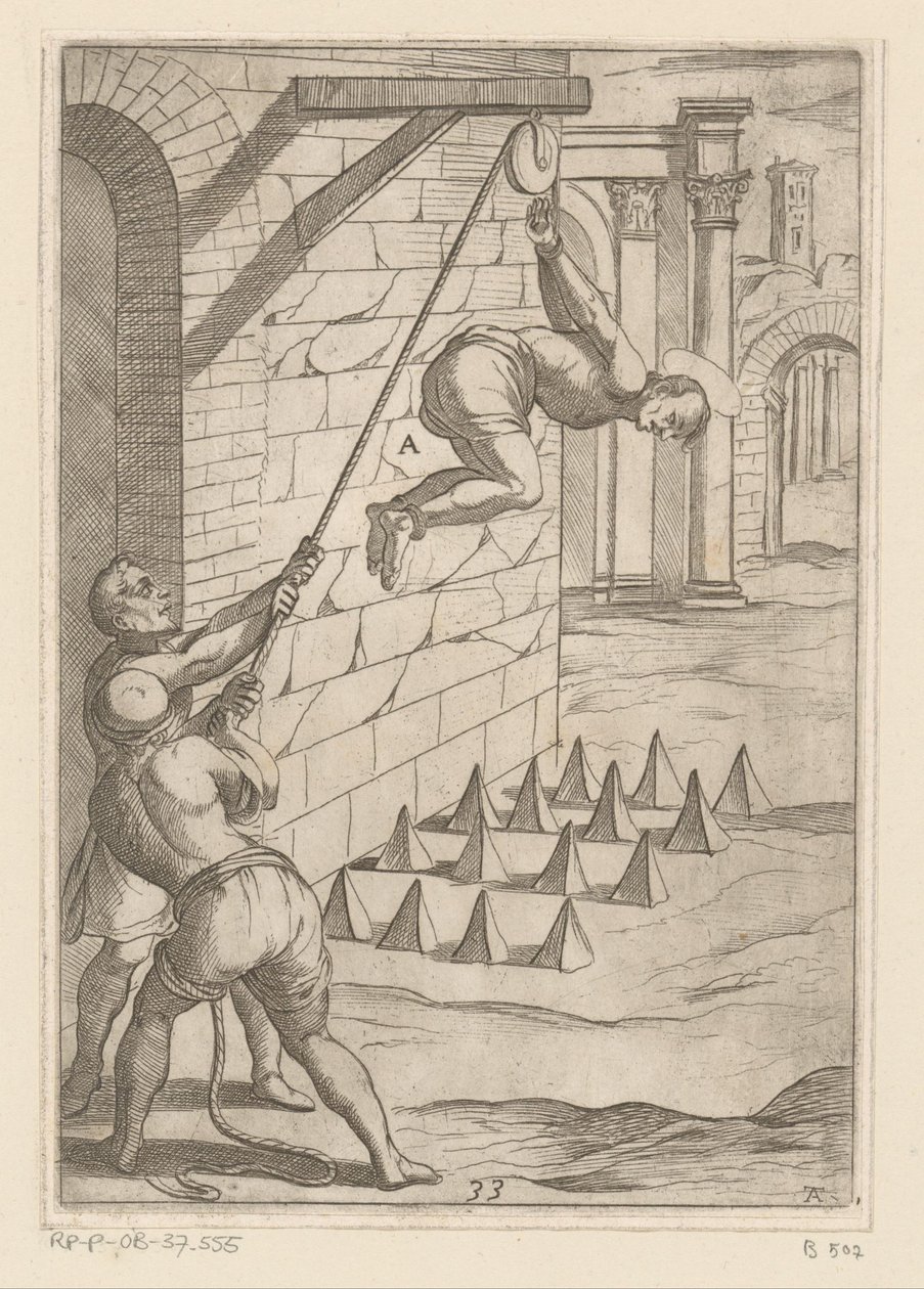 Torture: la chute sur des pointes acérées (série Martyrs chrétiens) - Antonio Tempesta