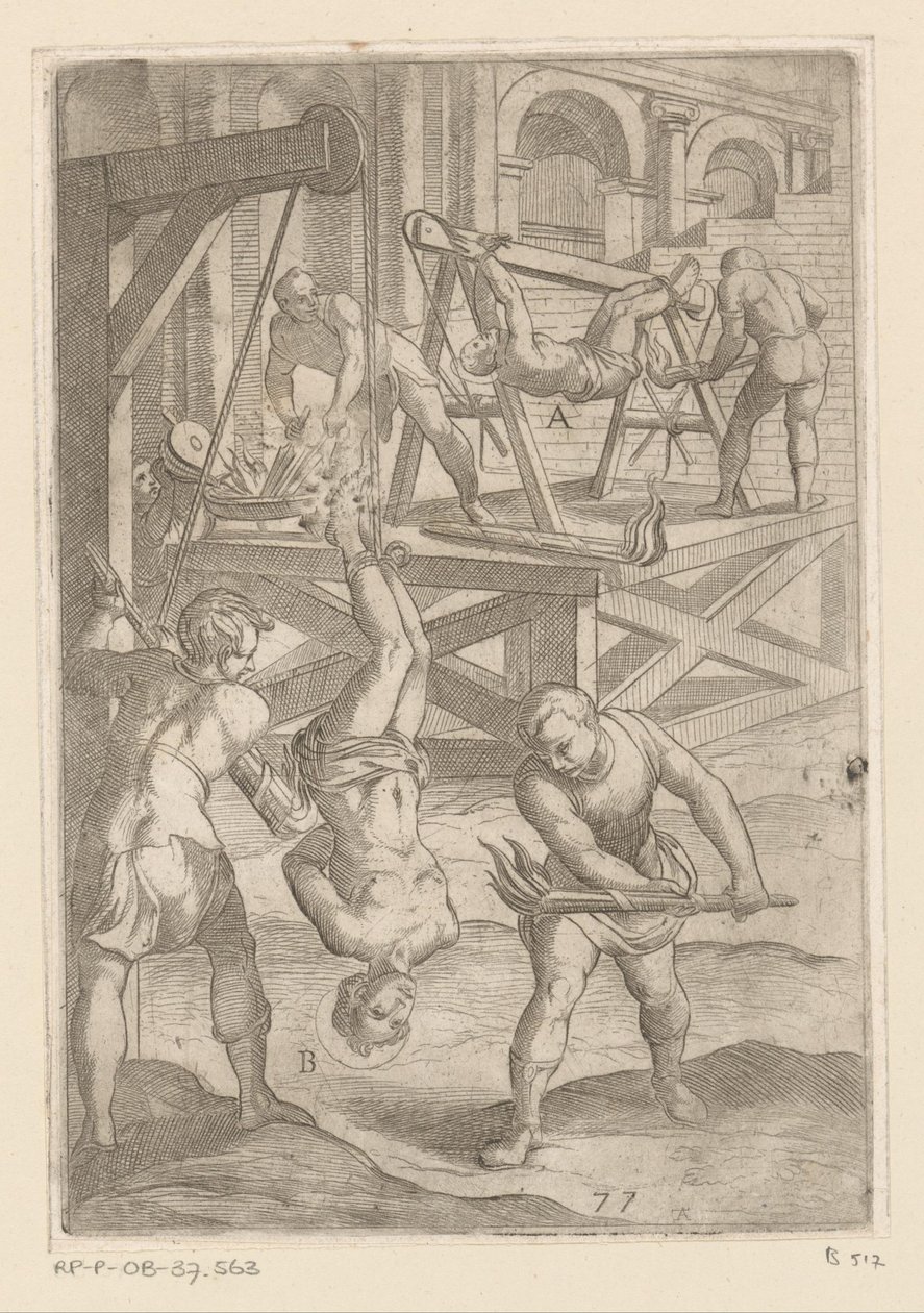 Torture : pendaison et brûlure - Antonio Tempesta