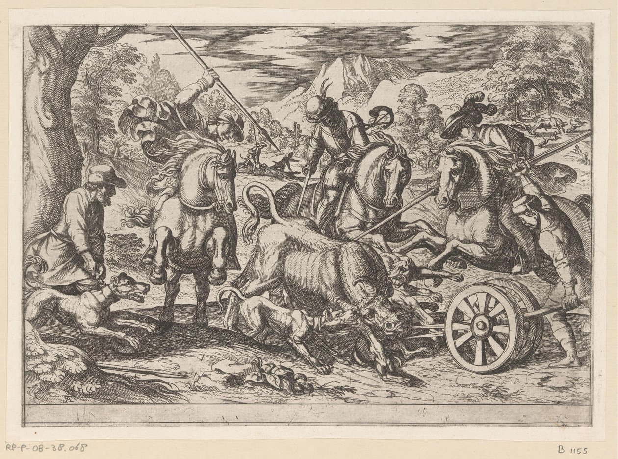 Chasse aux taureaux sauvages - Antonio Tempesta