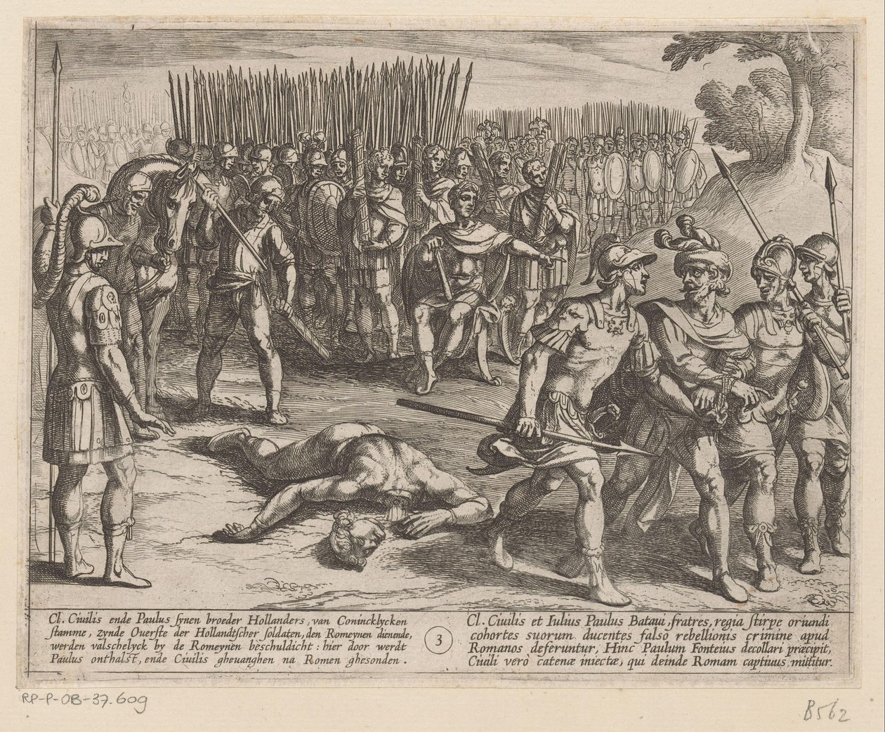 Julius Civilis est arrêté et son frère Paulus est décapité (série De Bataafse oorlogen tegen de Romeinen) - Antonio Tempesta
