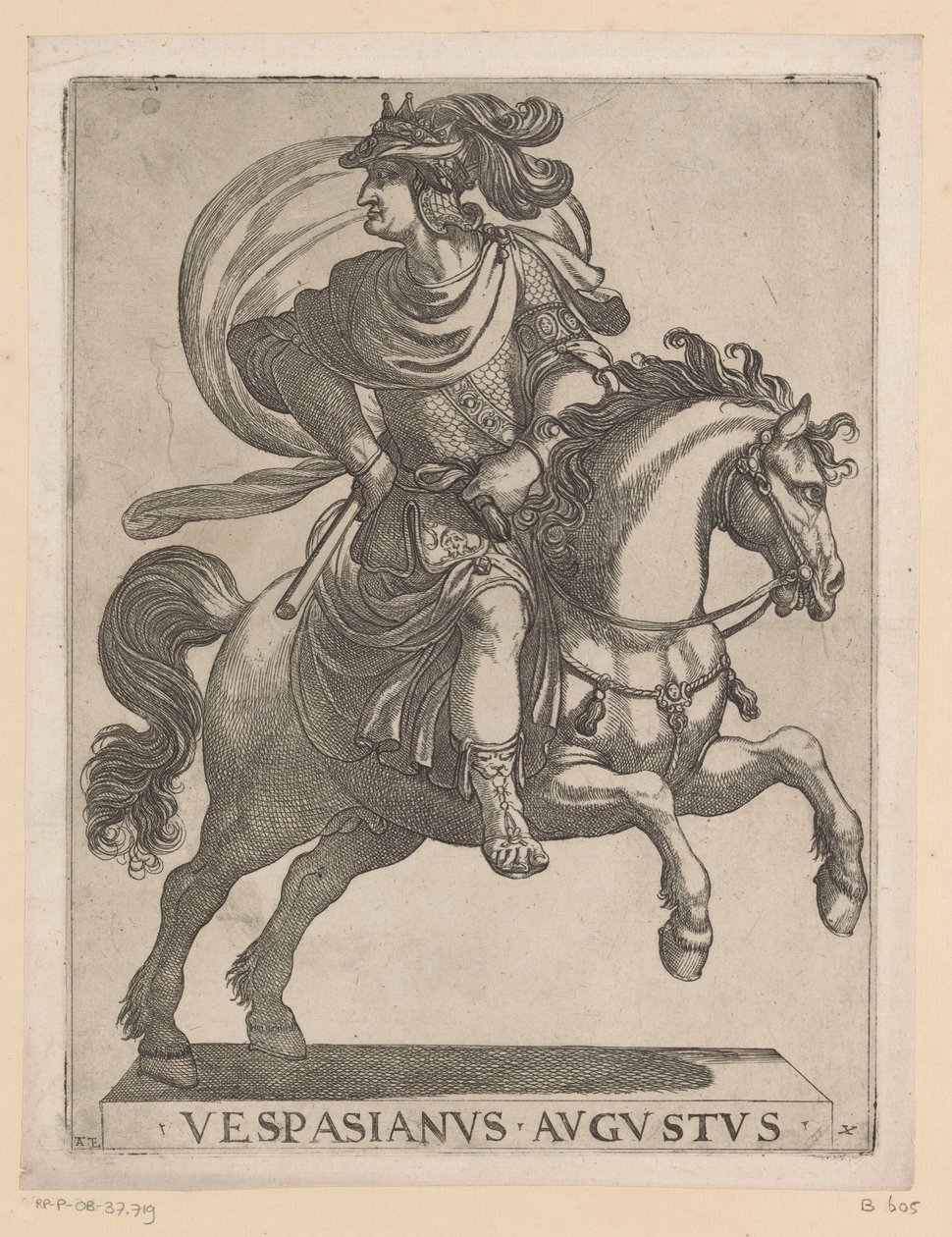 Empereur Vespasien à cheval - Antonio Tempesta