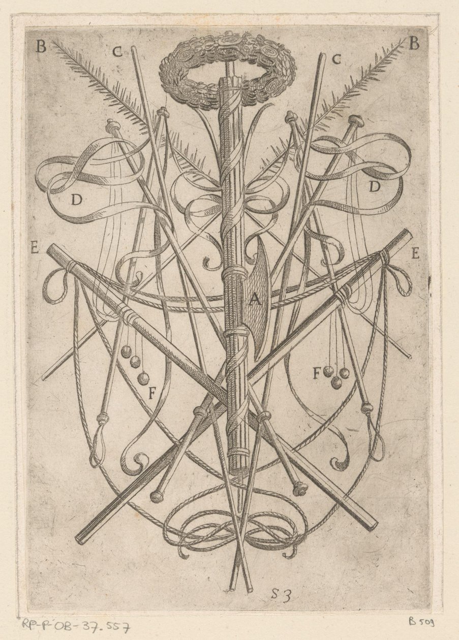 Ornement avec instruments de torture - Antonio Tempesta