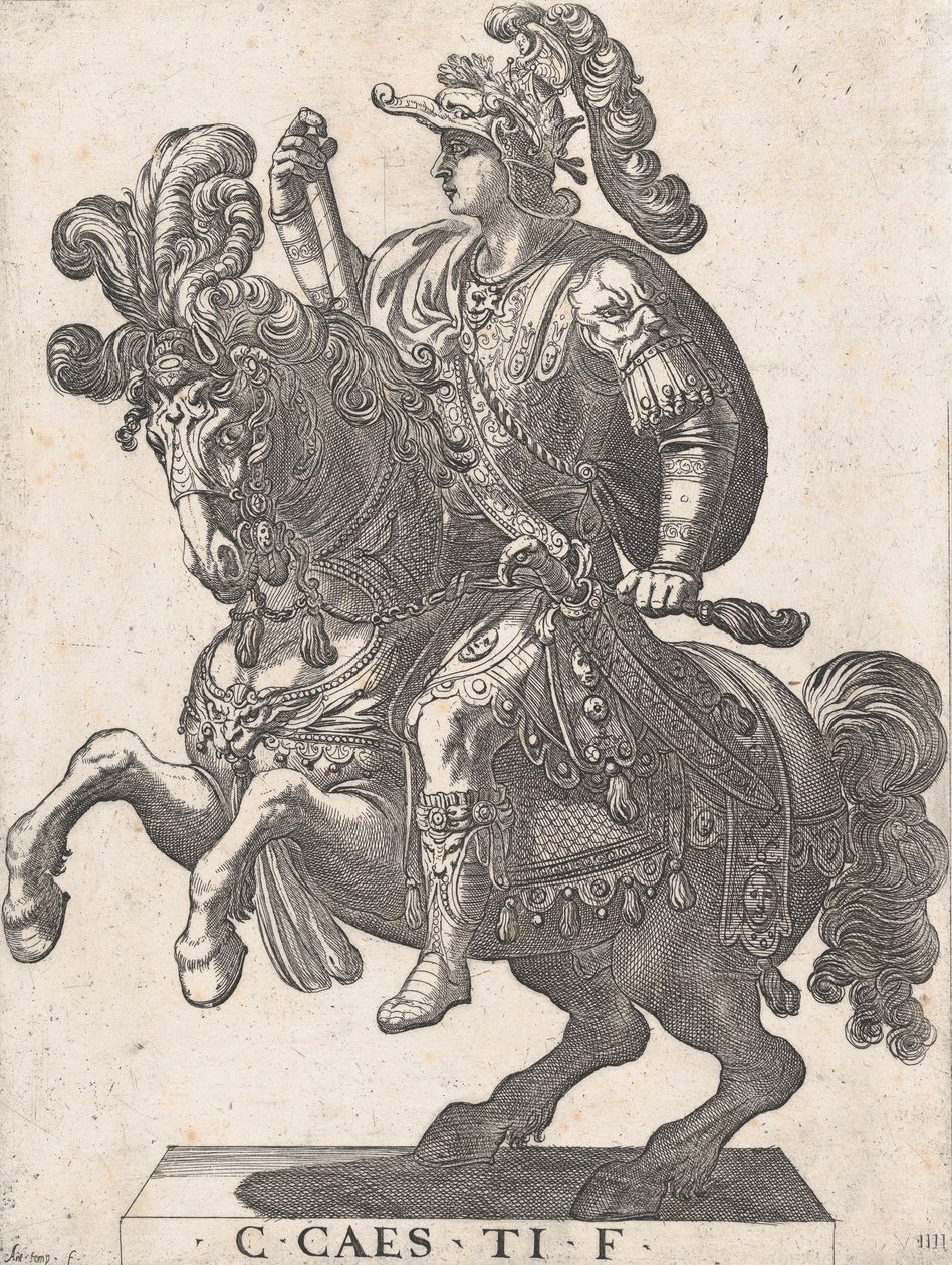 Empereur Gaius à cheval, de 