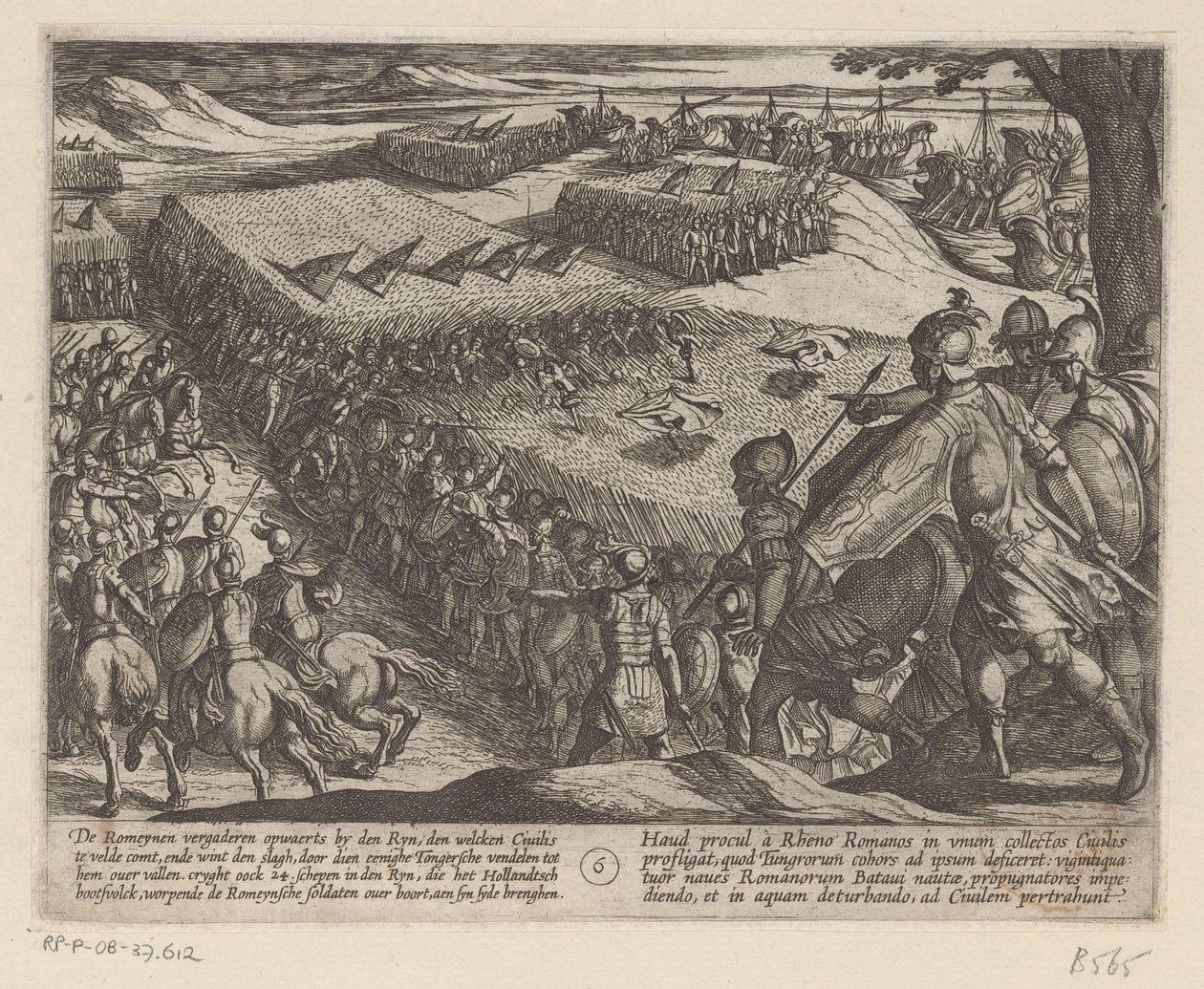 Romains vaincus au Rhin - Antonio Tempesta
