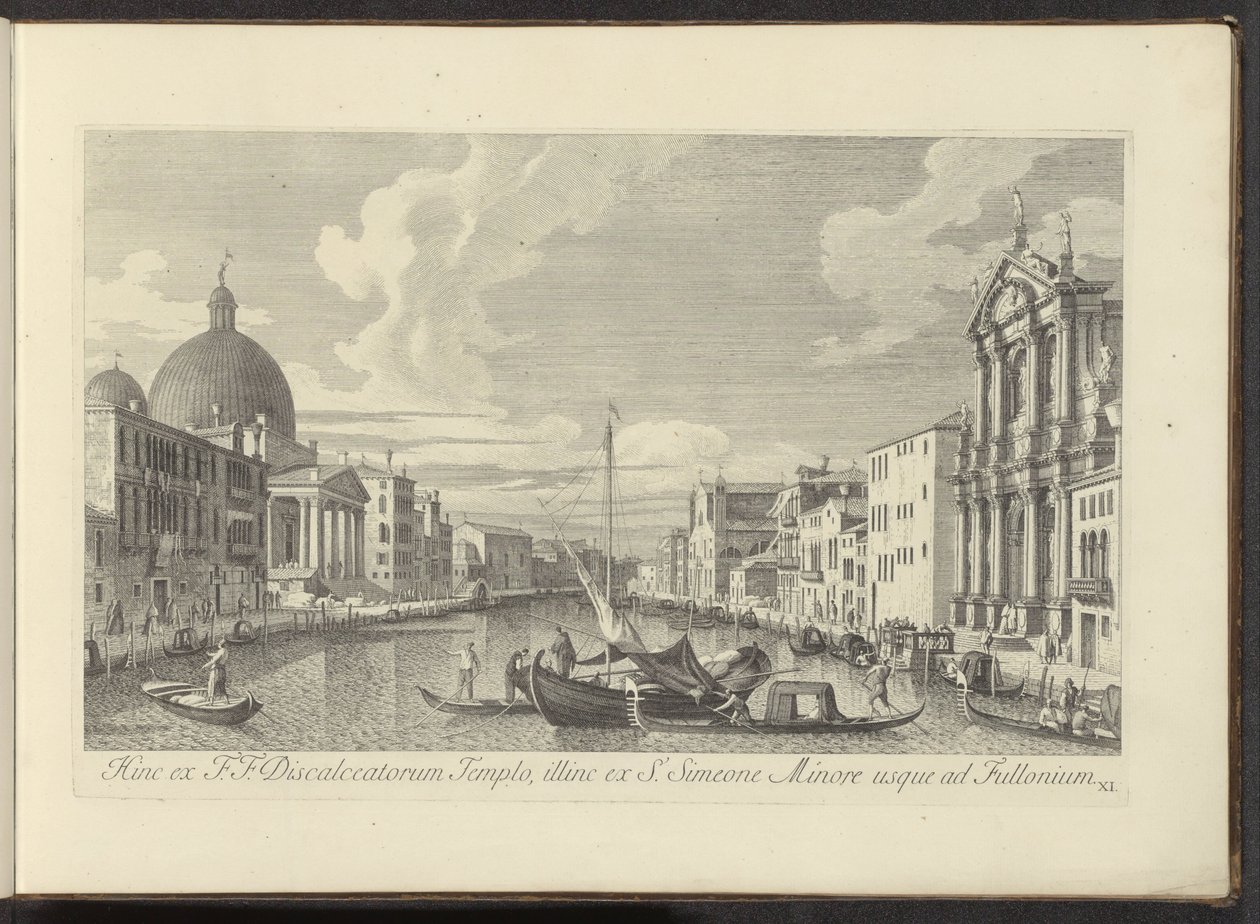 Vue du Grand Canal, de Santa Maria di Nazareth et de San Simeone Piccolo à Venise - Antonio Visentini