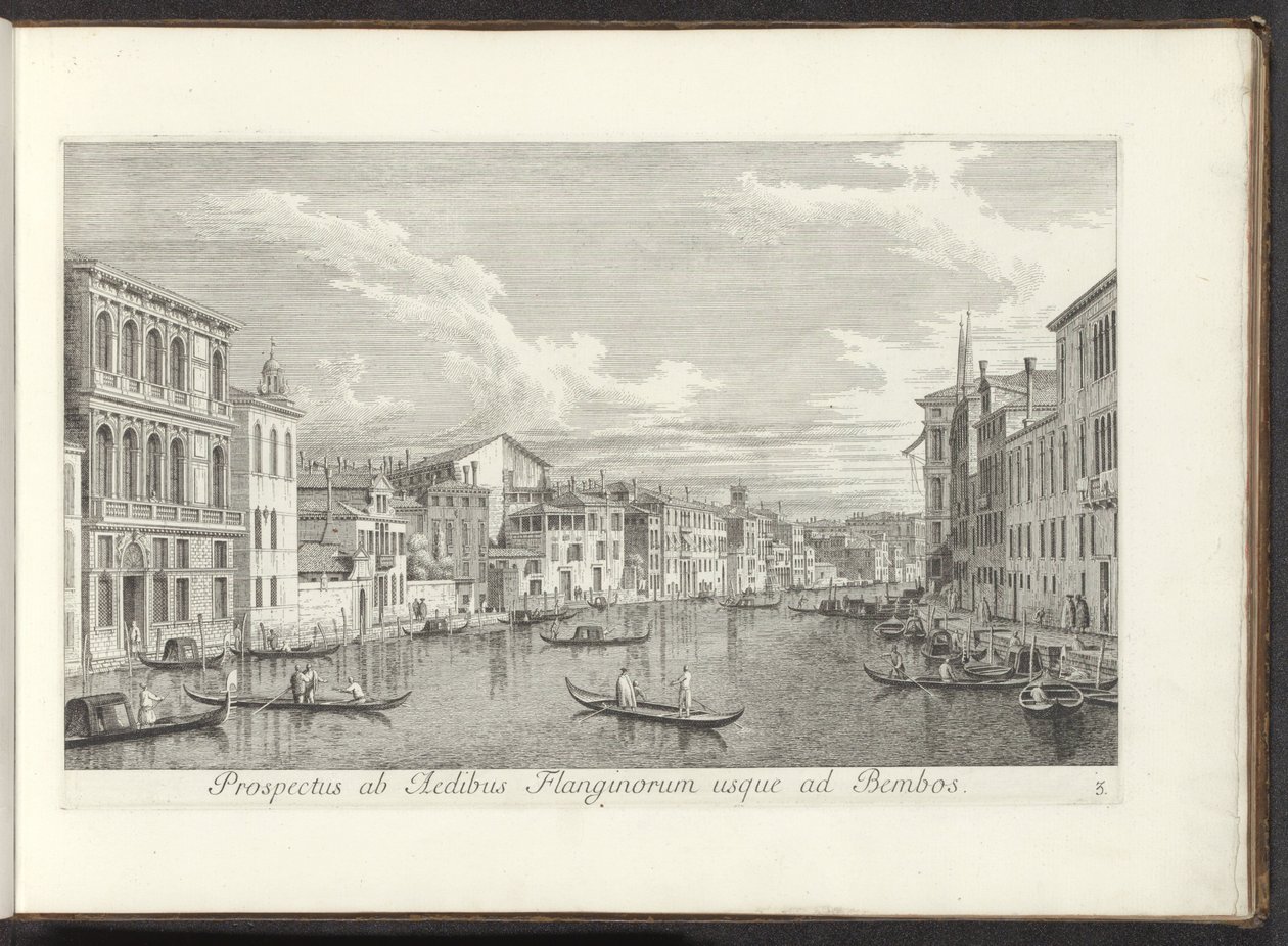 Vue sur le Grand Canal et le Palazzo Flangini à Venise - Antonio Visentini