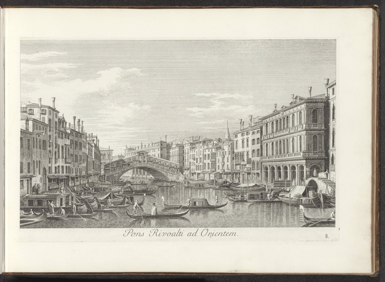 Vue sur le Grand Canal et le pont du Rialto à Venise - Antonio Visentini