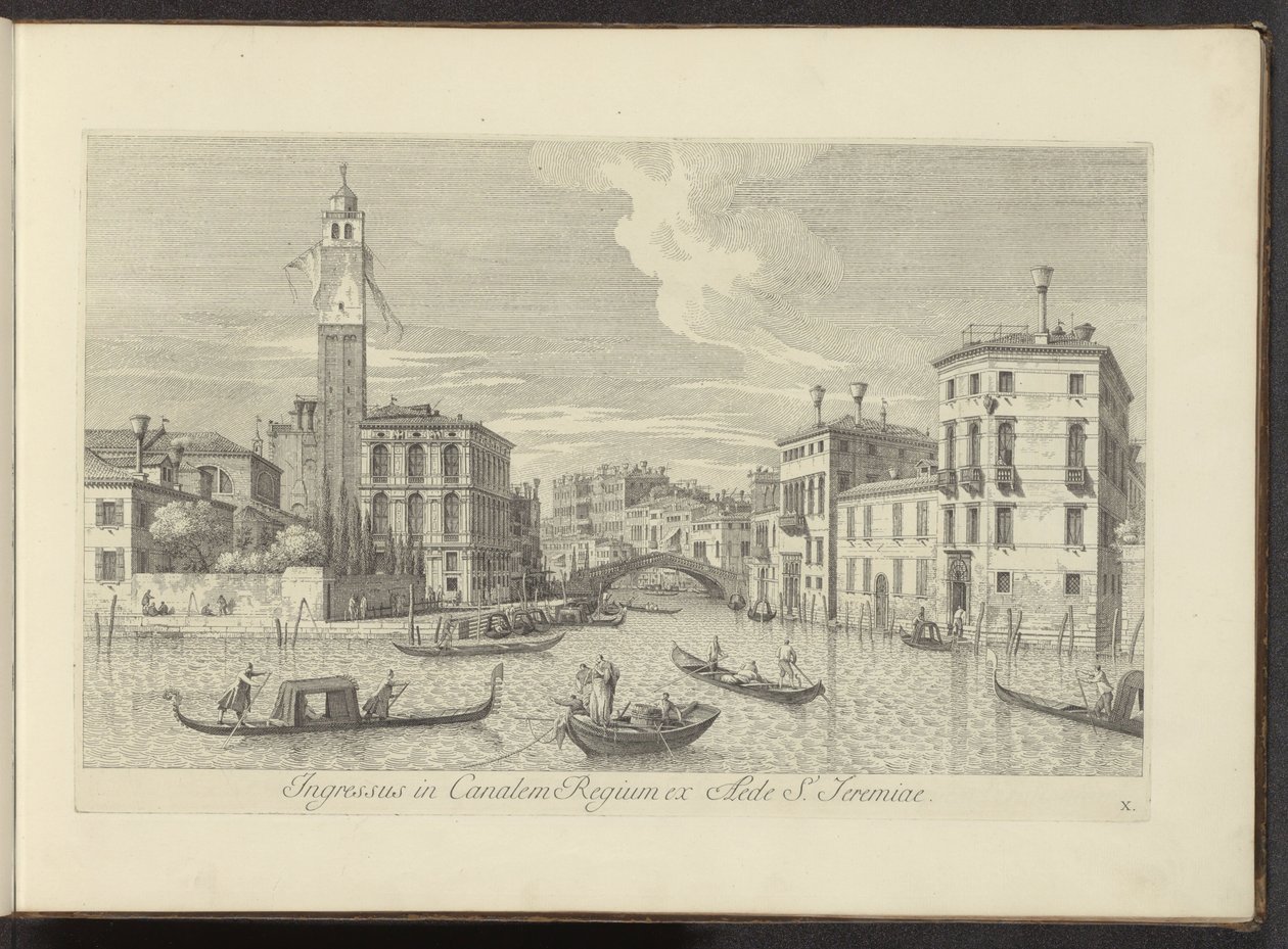 Vue du Cannaregio et du Palazzo Labia à Venise - Antonio Visentini