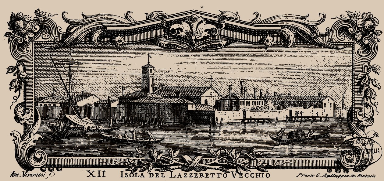 Isolario veneto, XII. Isola del Lazzaretto Vecchio, 1777 - Antonio Visentini