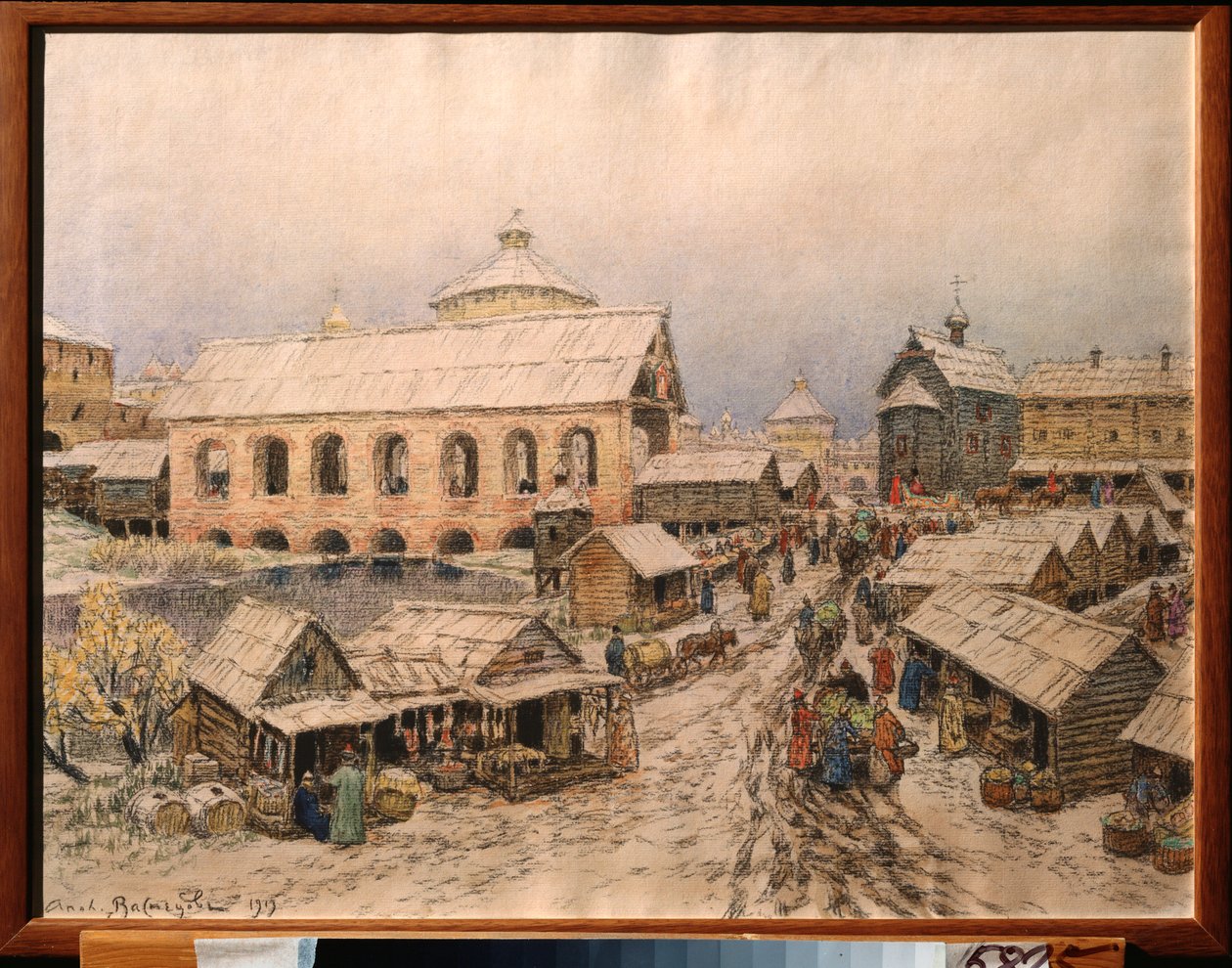 Moscou au 17ème siècle, le pont de la Résurrection - Apollinari Mikhailovich Vasnetsov