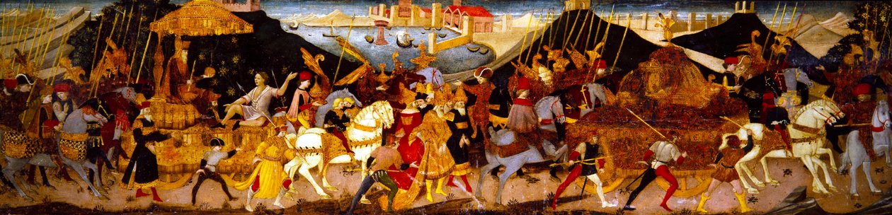 Panneau de Cassone, Triomphe de César - Apollonio di Giovanni di Tommaso