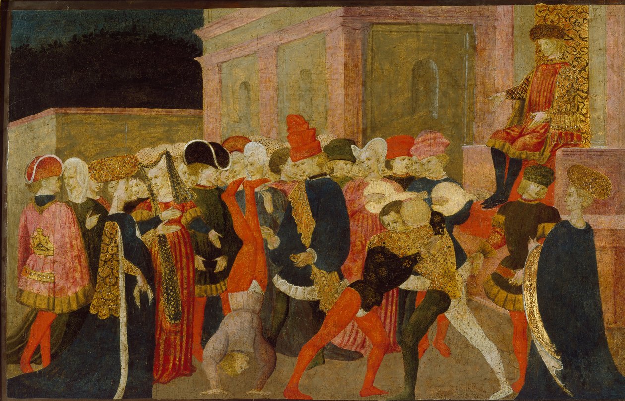 Le viol des Sabines, 15ème siècle - Apollonio di Giovanni di Tommaso