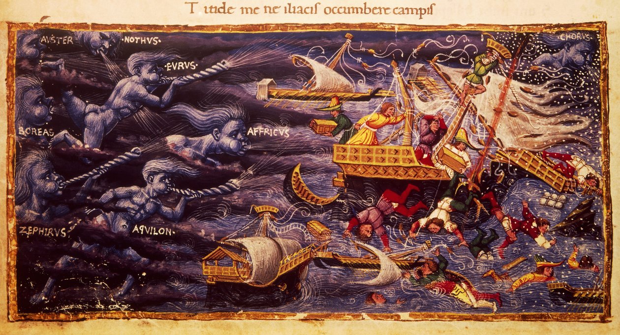 Manuscrit virgilien avec passage de l
