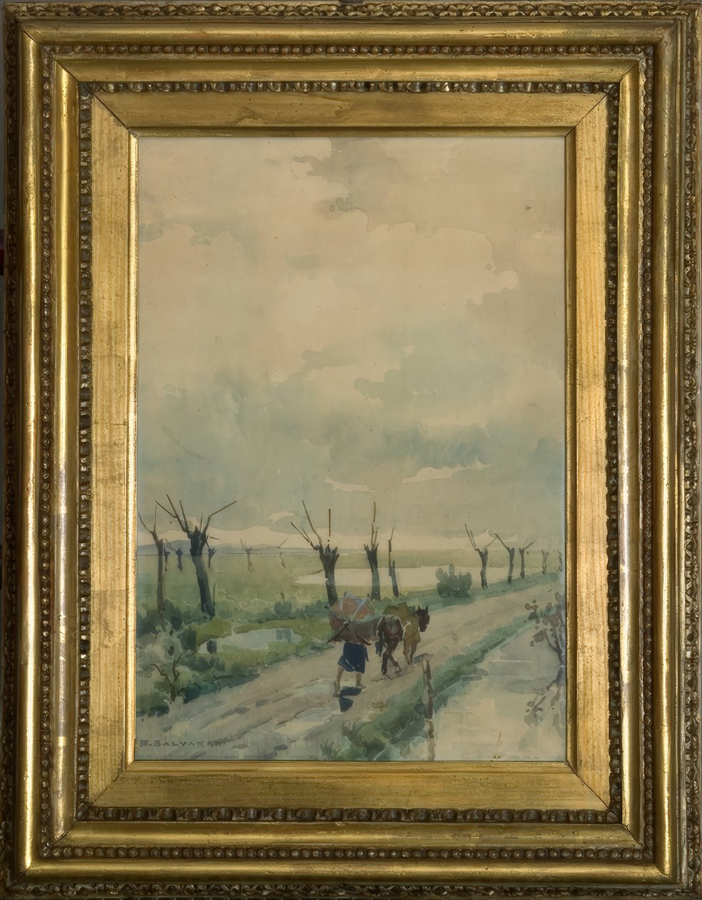 Paysage avec personnes - Arcangelo Salvarani