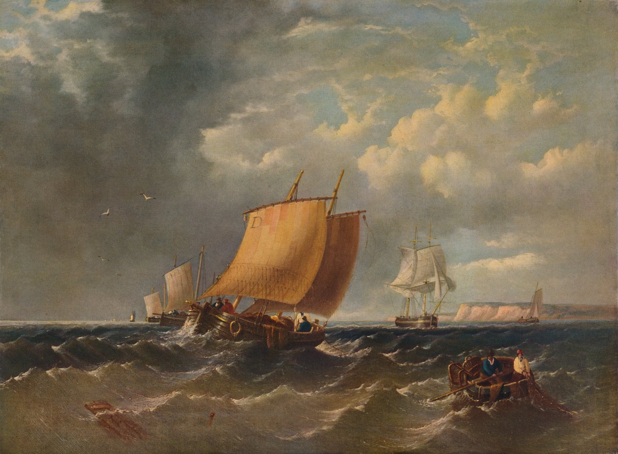Un lougre de pêche au large du Kent, vers 1854, 1938 - Archibald Webb
