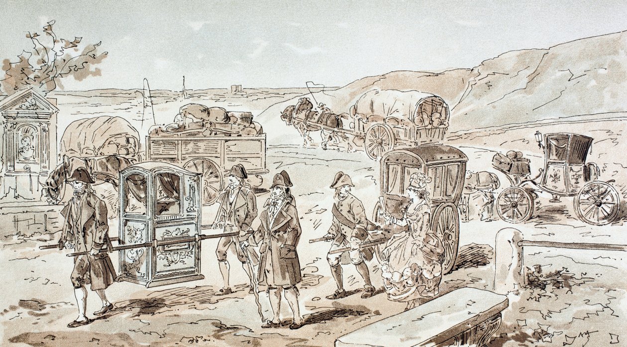 Exemples de moyens de transport du XVIIIe siècle, 1886 - Armand Jean Heins