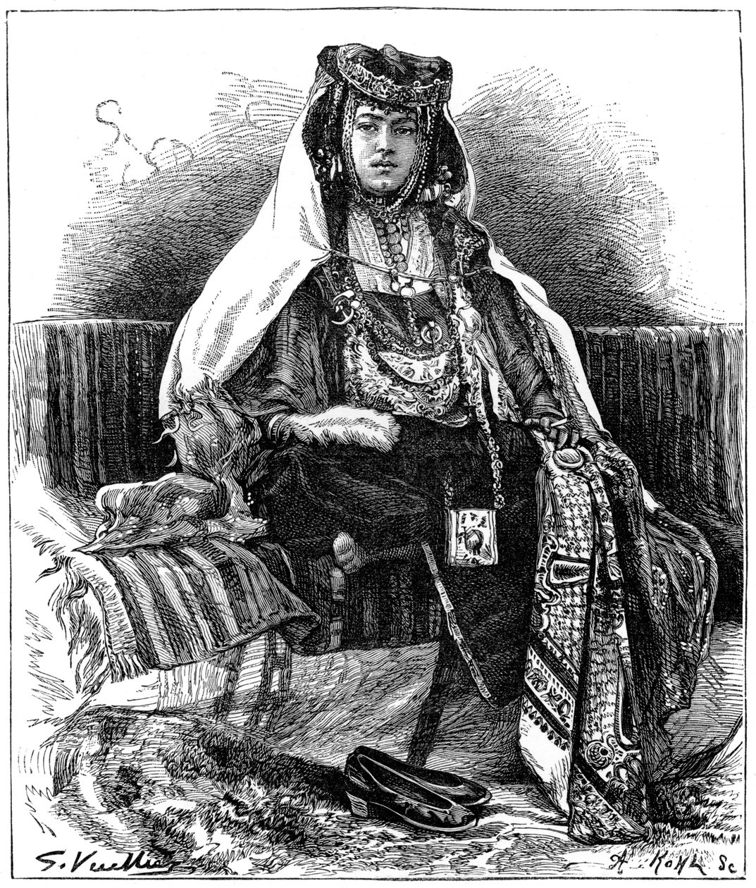 Danseuse Ouled Nail, Algérie, vers 1890 - Armand Kohl