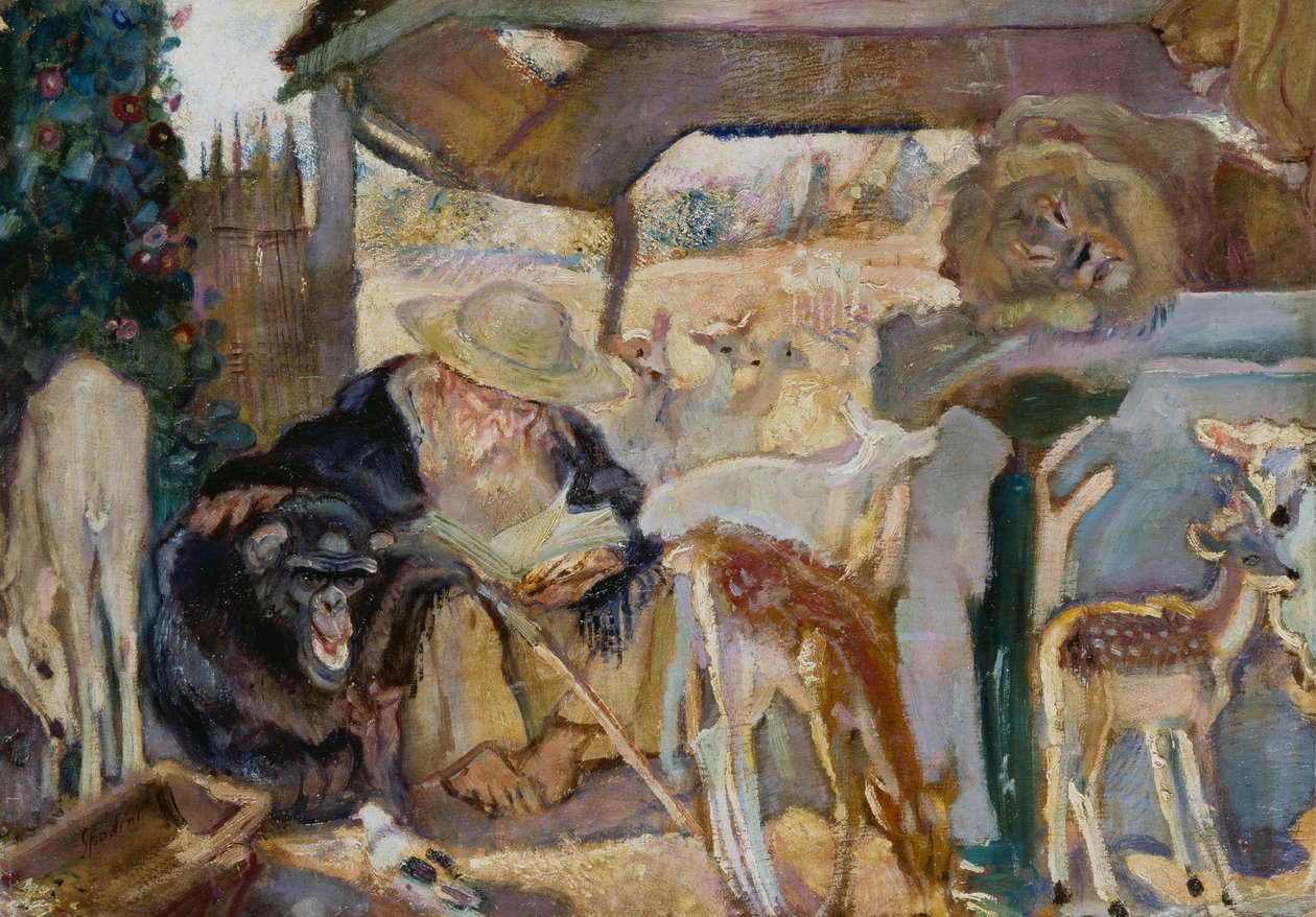 Saint Antoine parmi les animaux - Armando Spadini
