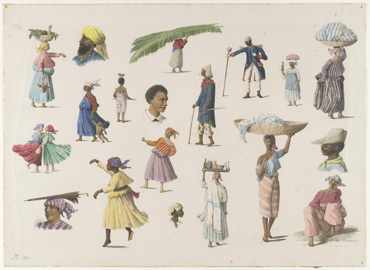 Divers types de Surinamais - Arnold Borret