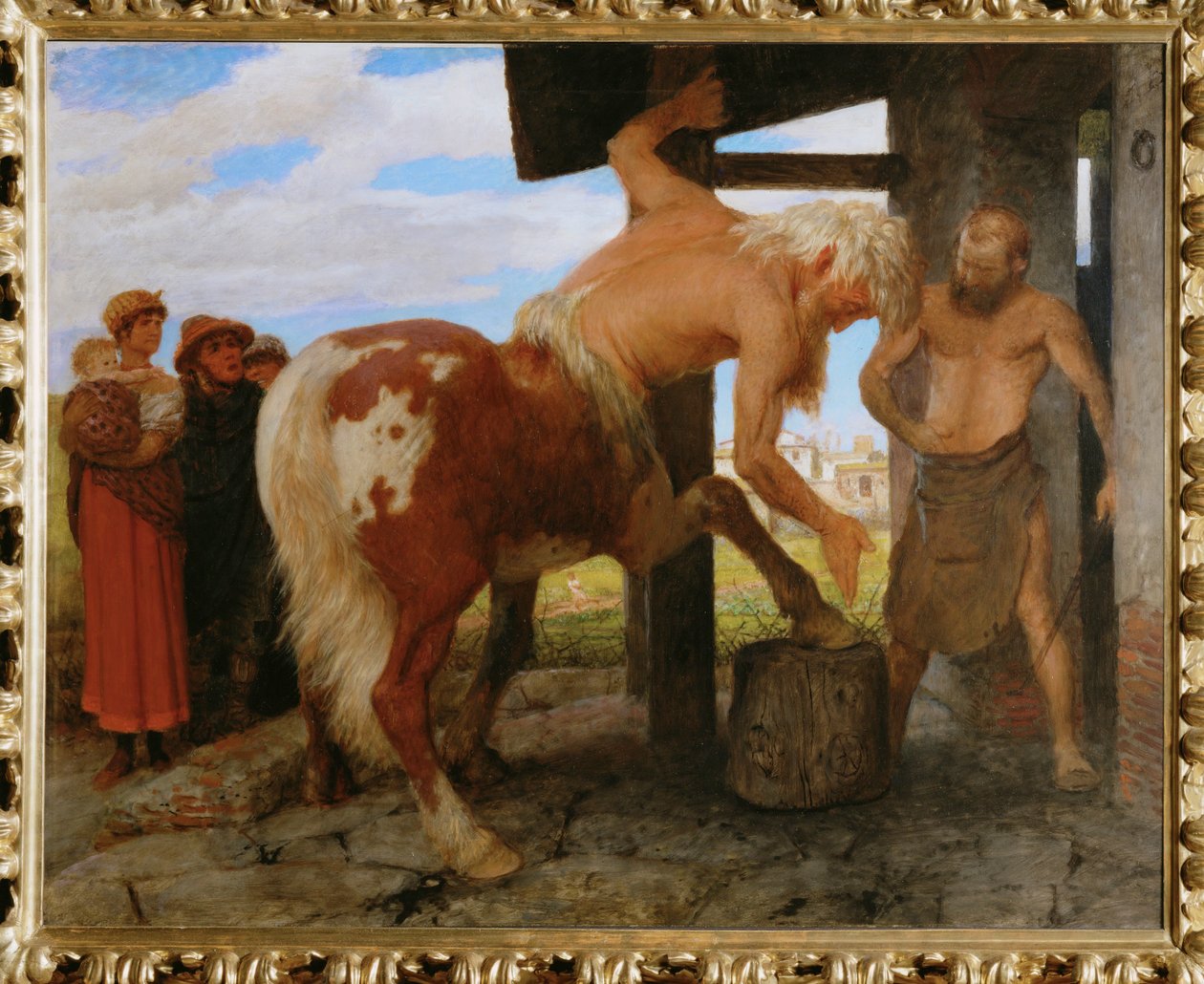 Kentaur in der Dorfschmiede - Centaure à la forge du village ... - Arnold Böcklin
