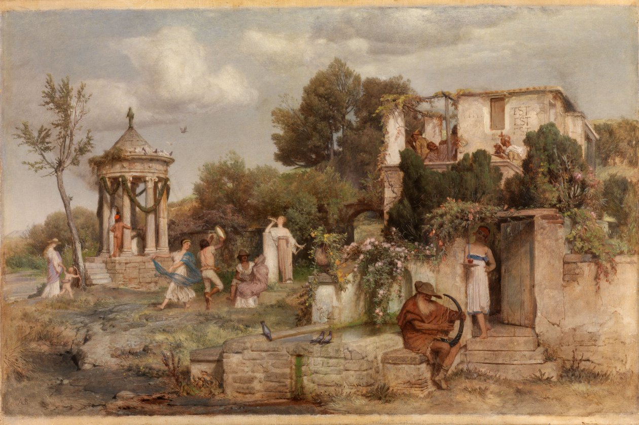 Taverne romaine - Arnold Böcklin