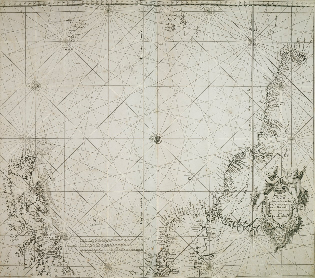 Carte du Brésil reliée dans l