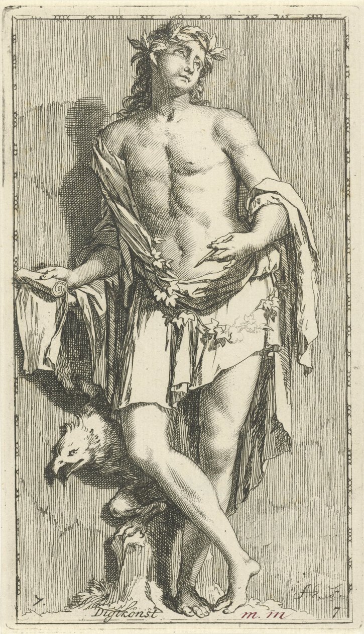 Personnification de la poésie - Arnold Houbraken