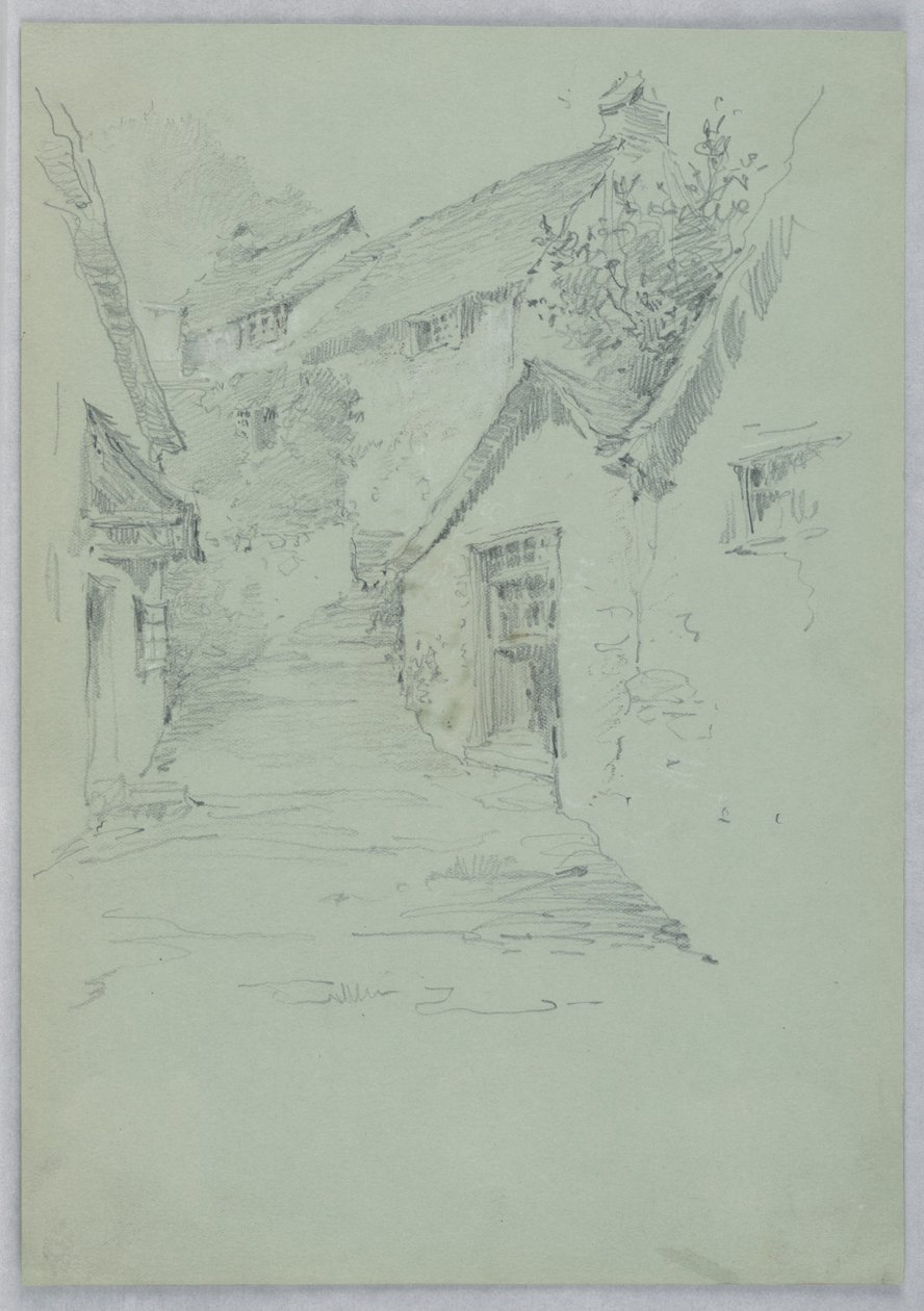Escaliers étroits entre les maisons - Arnold William Brunner