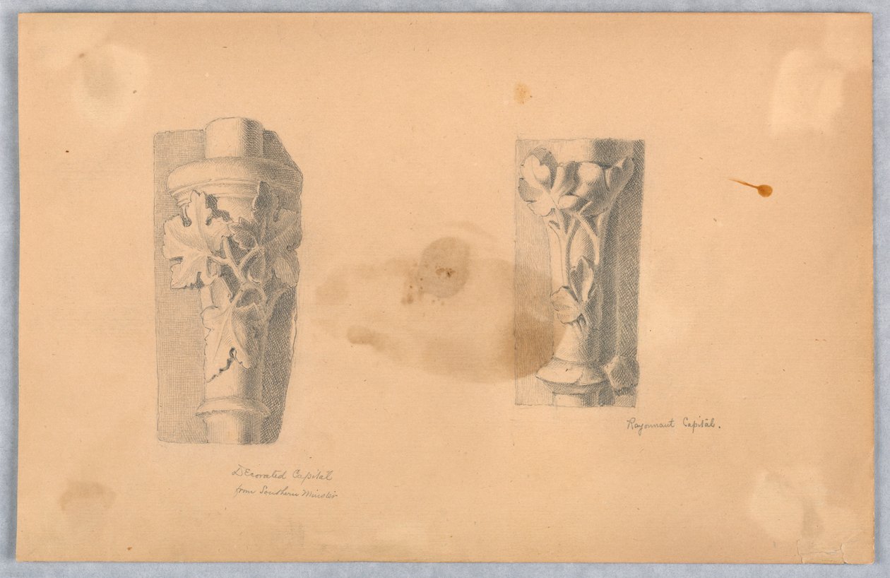 Deux études de chapiteaux - Arnold William Brunner