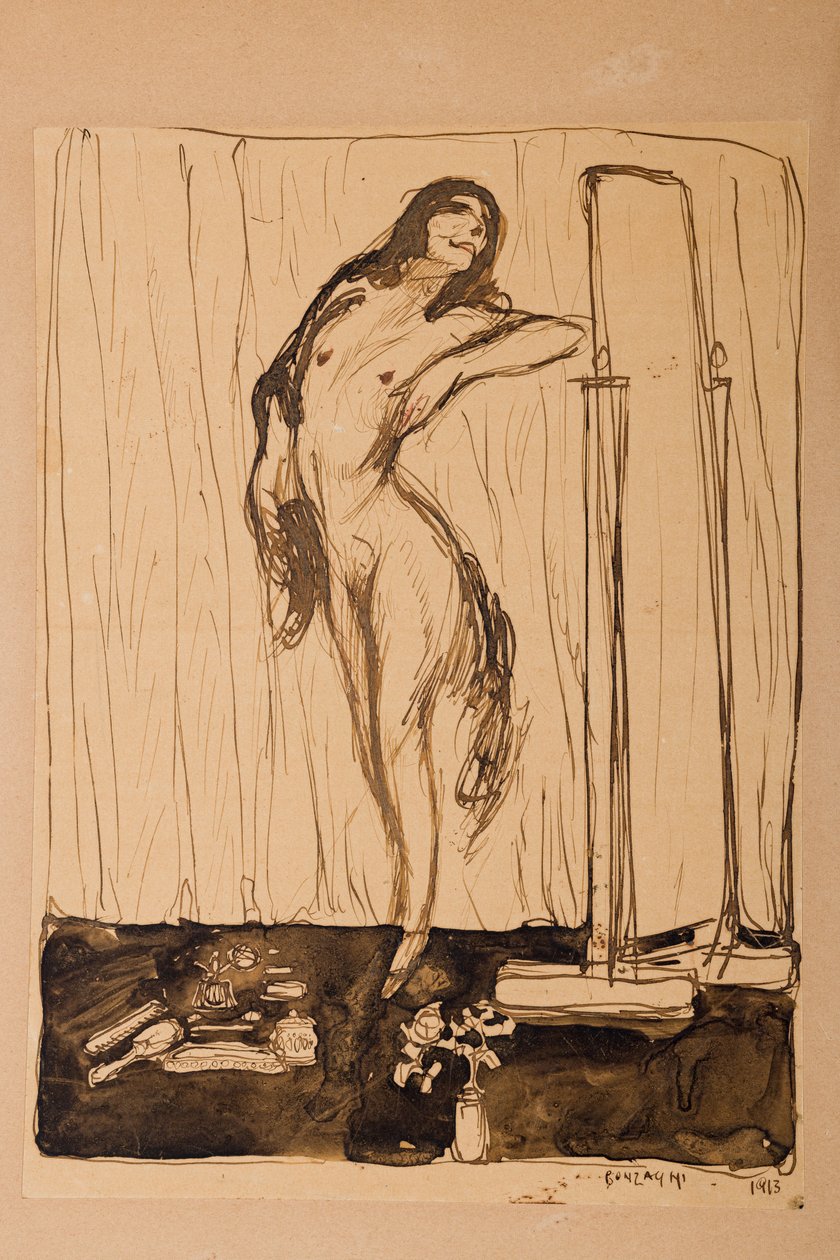 Nu féminin, vers 1910 (dessin) - Aroldo Bonzagni