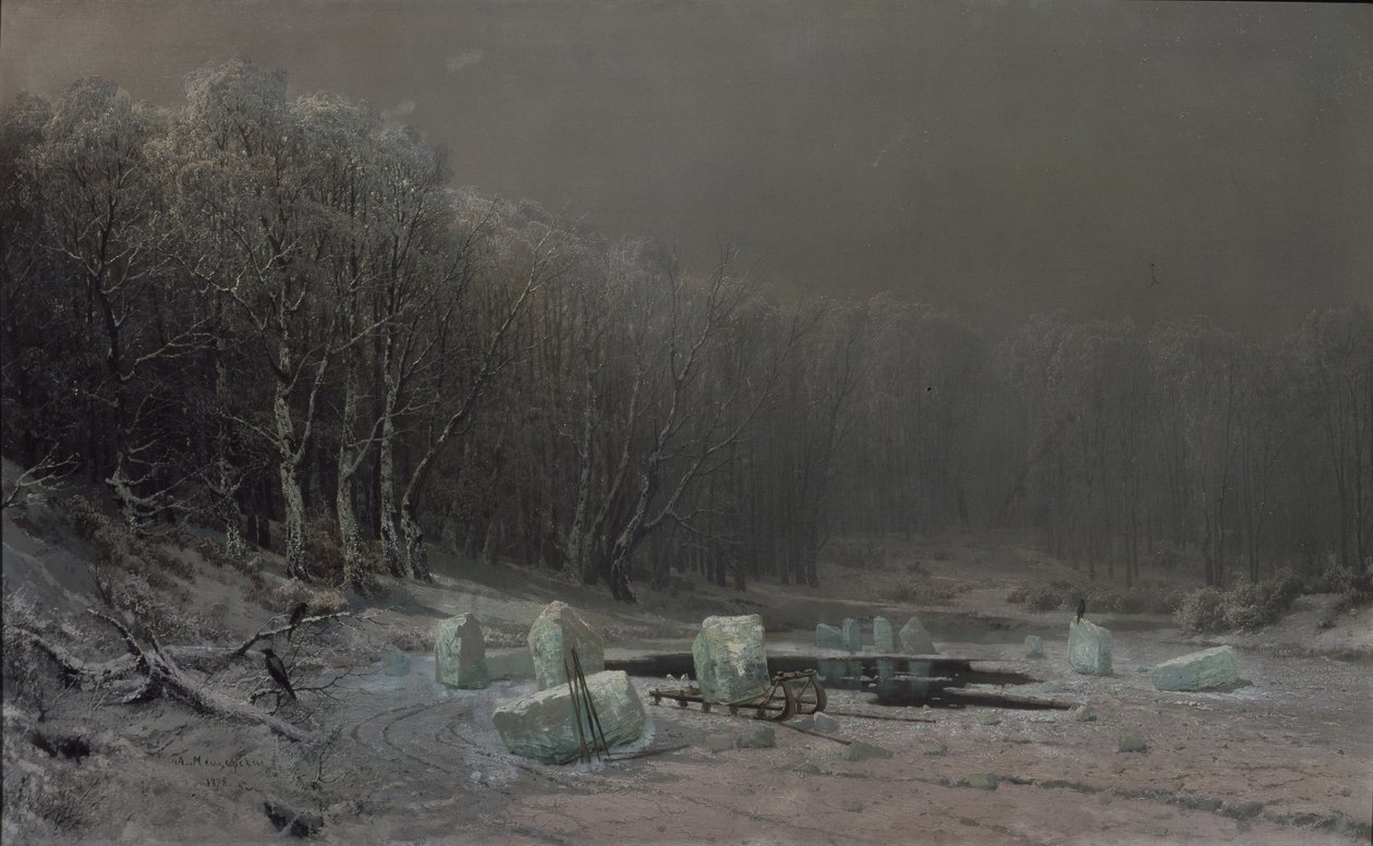 Hiver. Fendage de glace - Arseniy Ivanovich Meshchersky