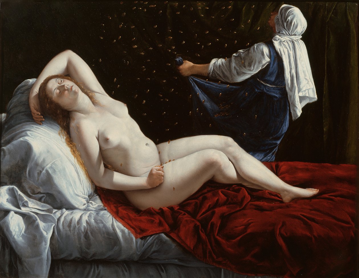 Danaë, vers 1612 (huile sur cuivre) - Artemisia Gentileschi