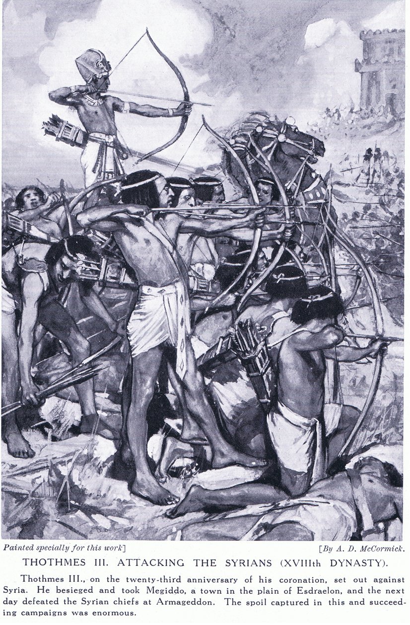 Thomthes III attaquant les Syriens (XVIIIe dynastie), vers 1920 - Arthur David McCormick