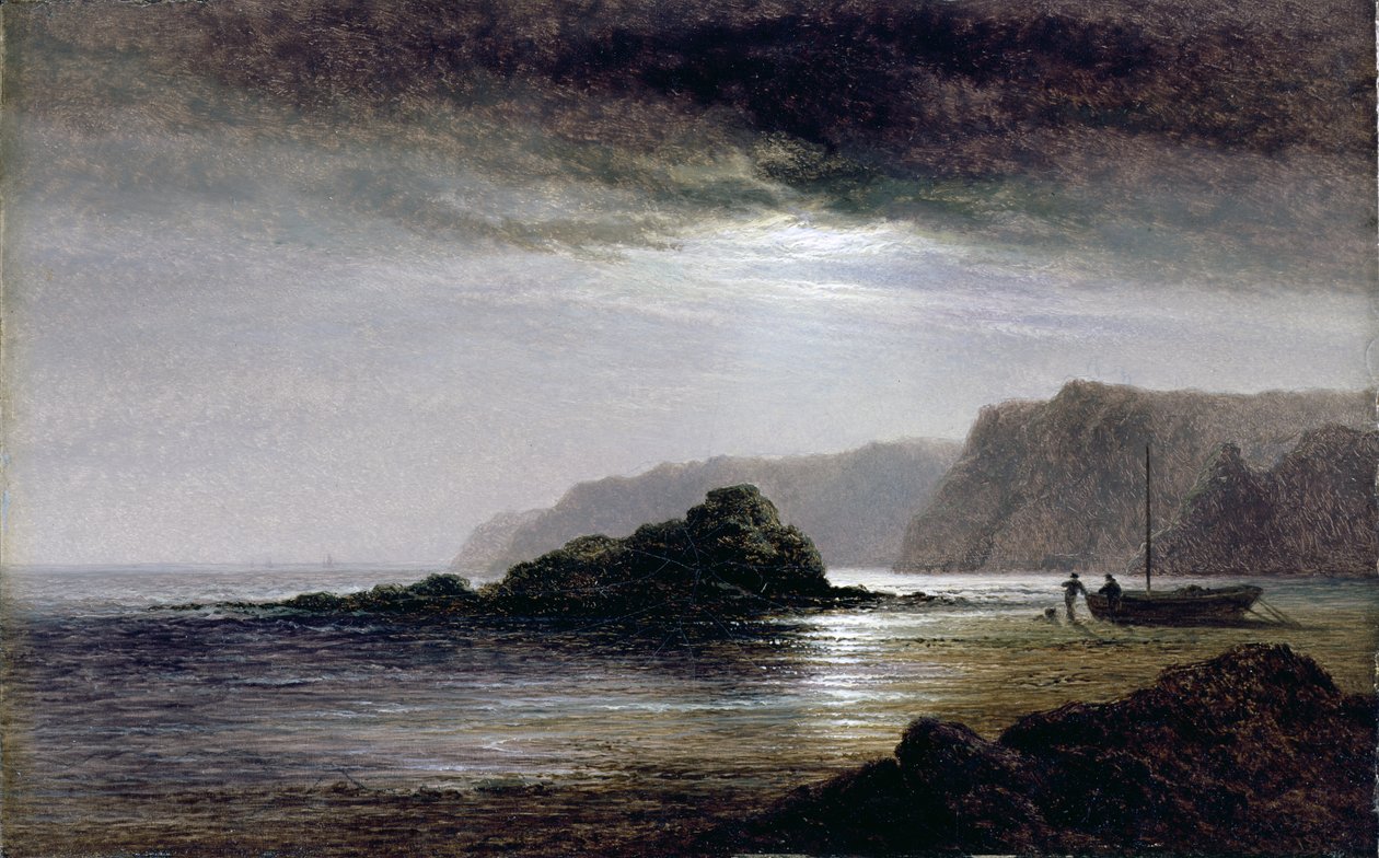Paysage côtier au clair de lune - Arthur Gilbert