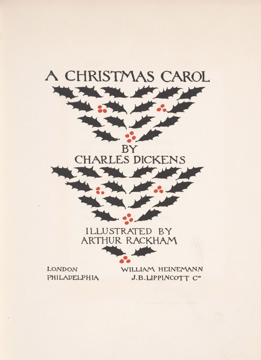 Page de titre - Un chant de Noël, 1915 - Arthur Rackham