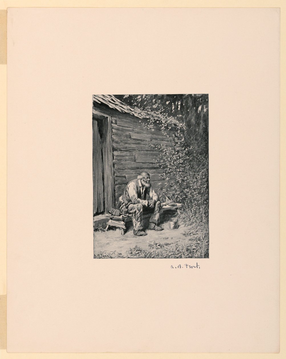 Oncle Remus à la porte de sa cabane - Arthur Burdett Frost