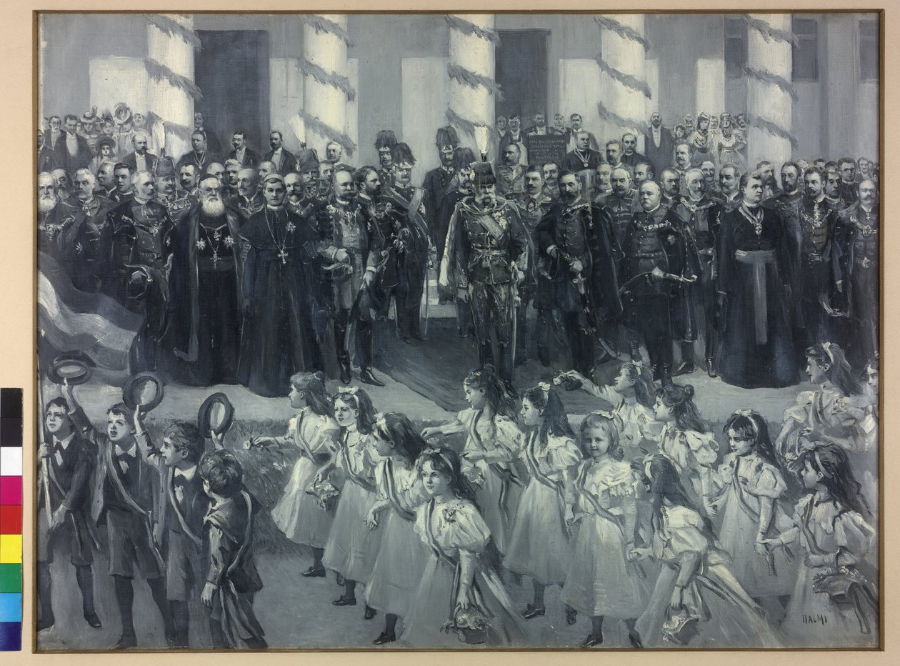 Hommage des écoliers à Zagreb 1895 - Arthur Lajos Halmi